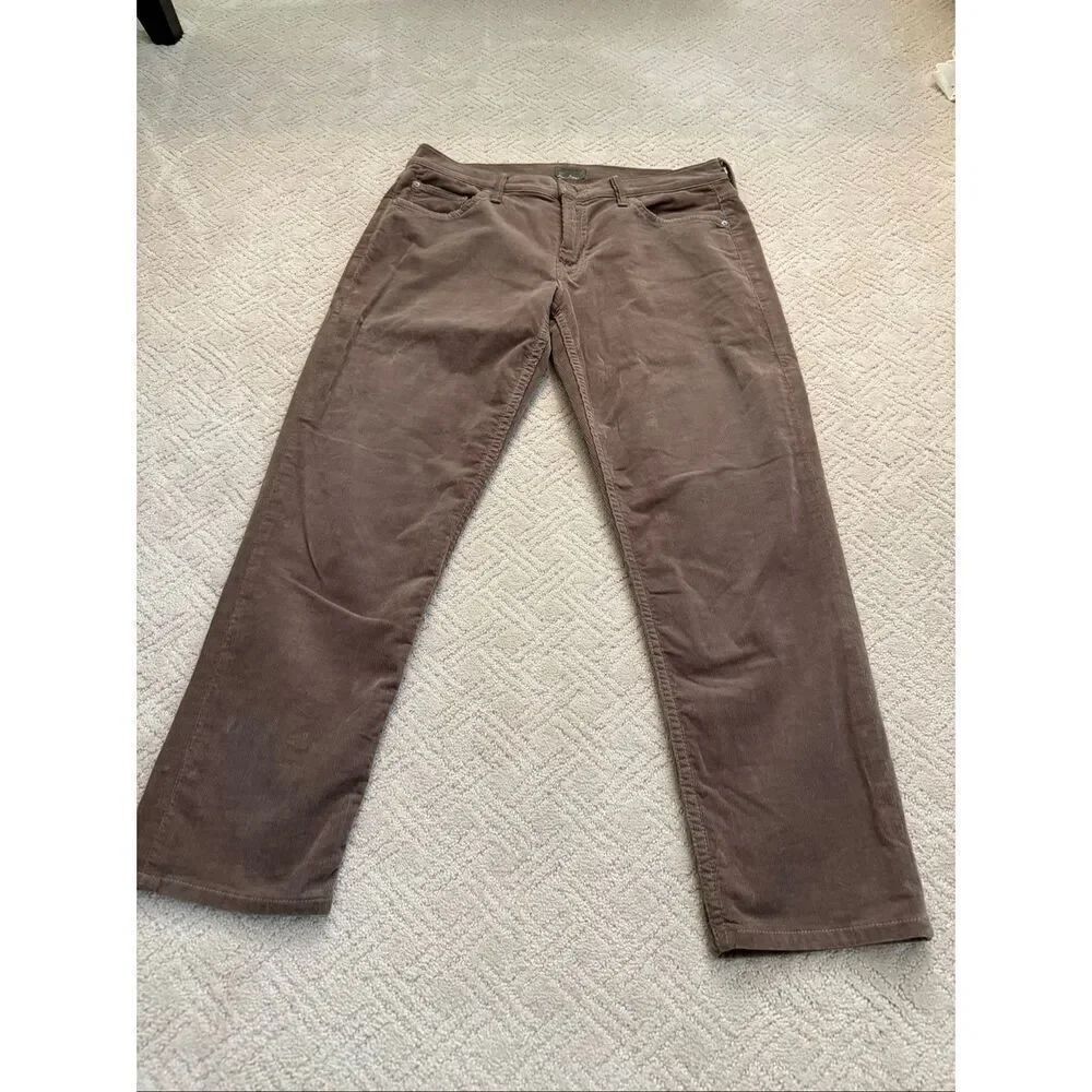 Mother Denim Tan Cropped Corduroys